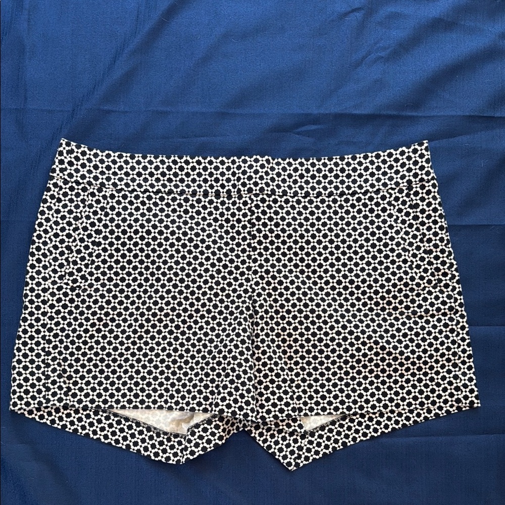 J. Crew Black and White High Waist Shorts